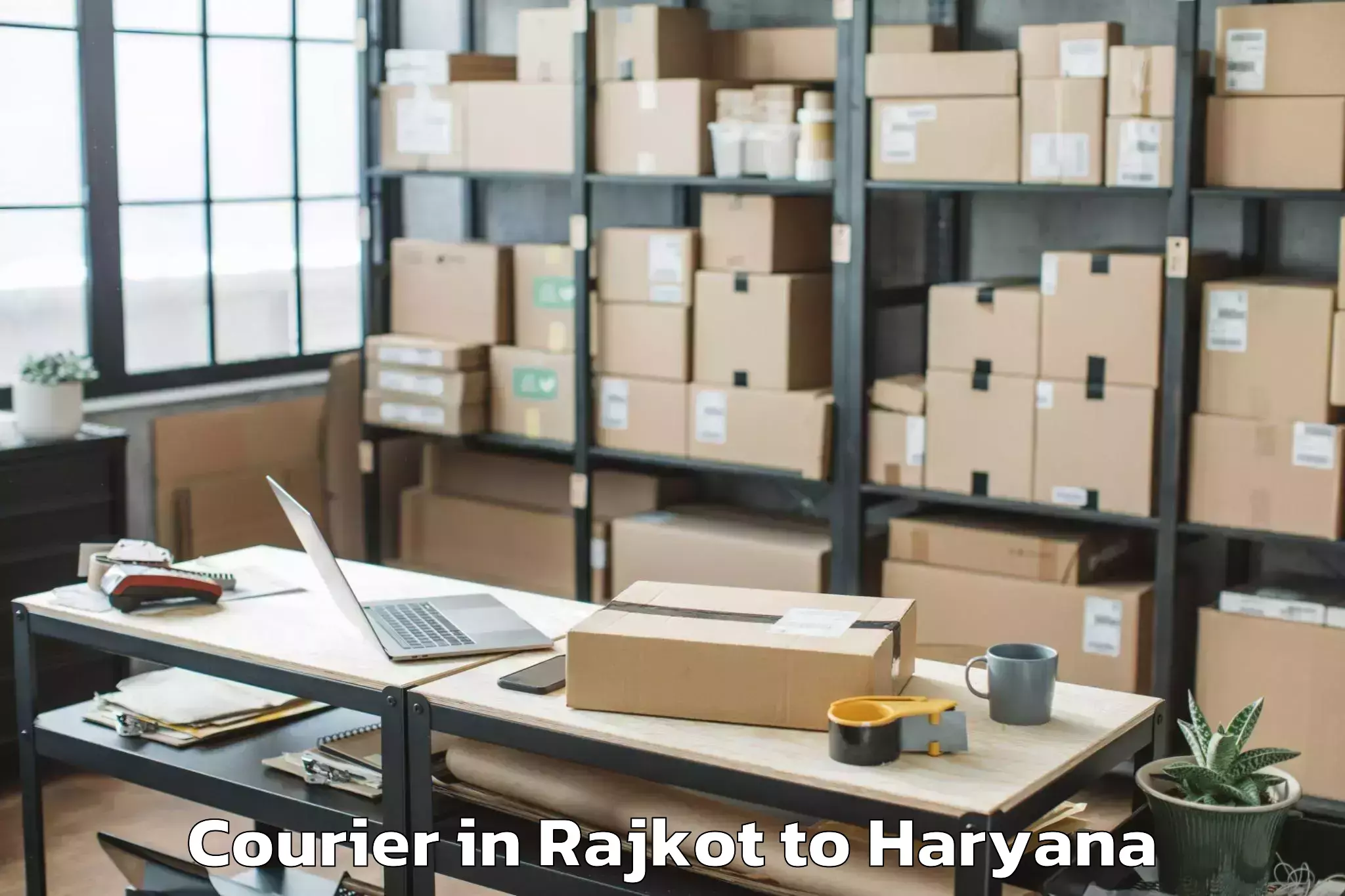 Leading Rajkot to Abhilashi University Sonipat Courier Provider